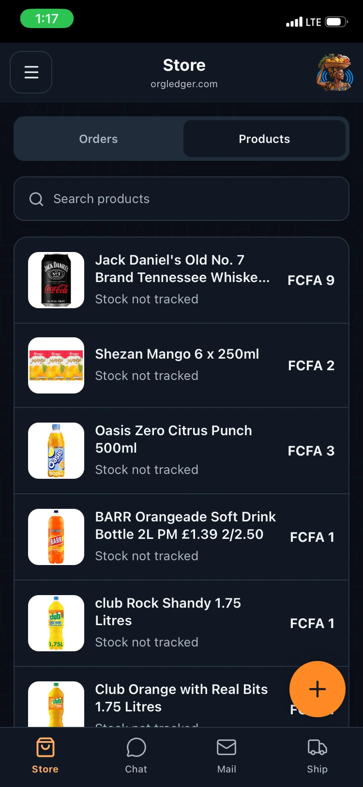 NJIXHost Connect product management screen on a mobile phone